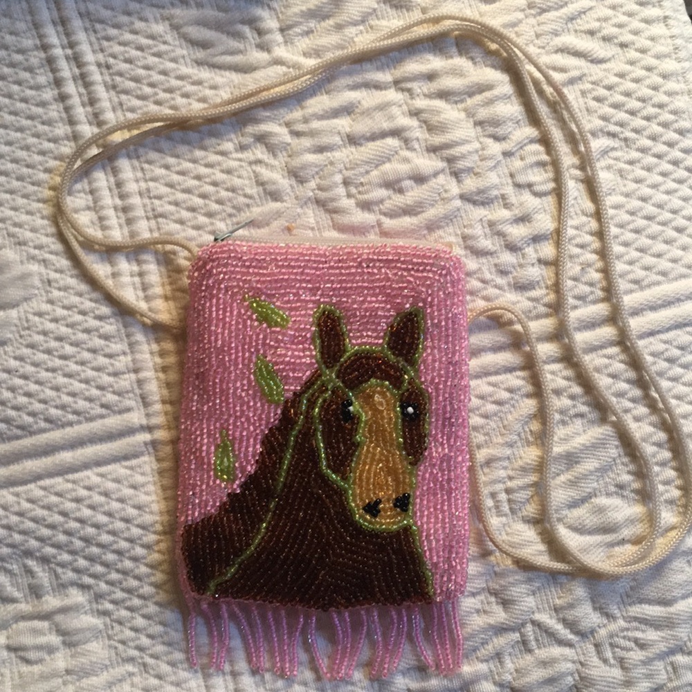 Epona beaded horse coin purse